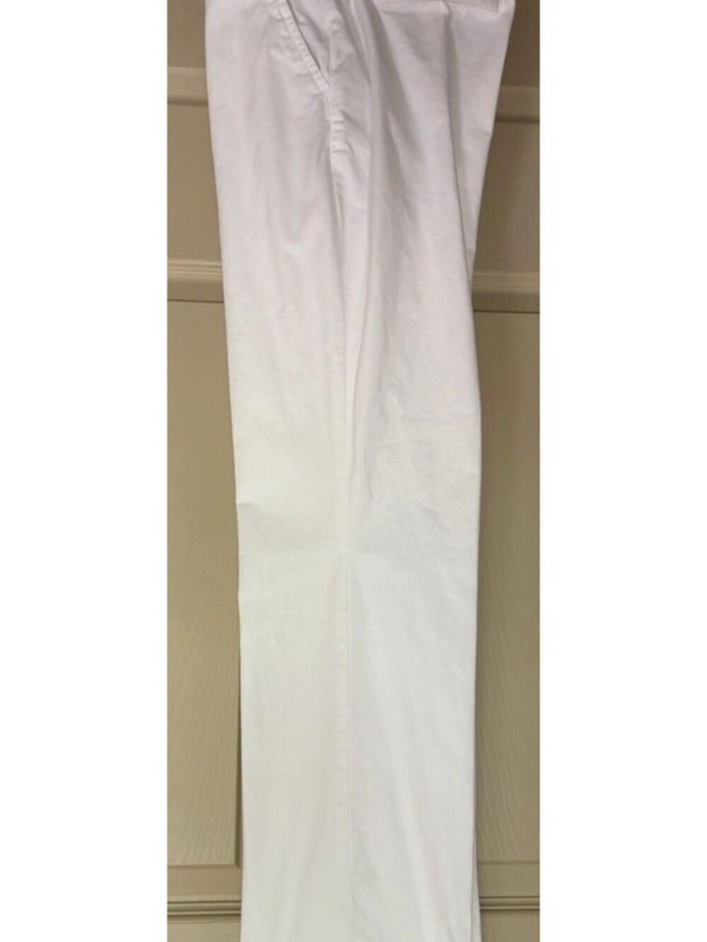Tommy Hilfiger Women's Pants White Sz 12 Flat Front Chino Cotton 28" Inseam - Picture 6 of 11